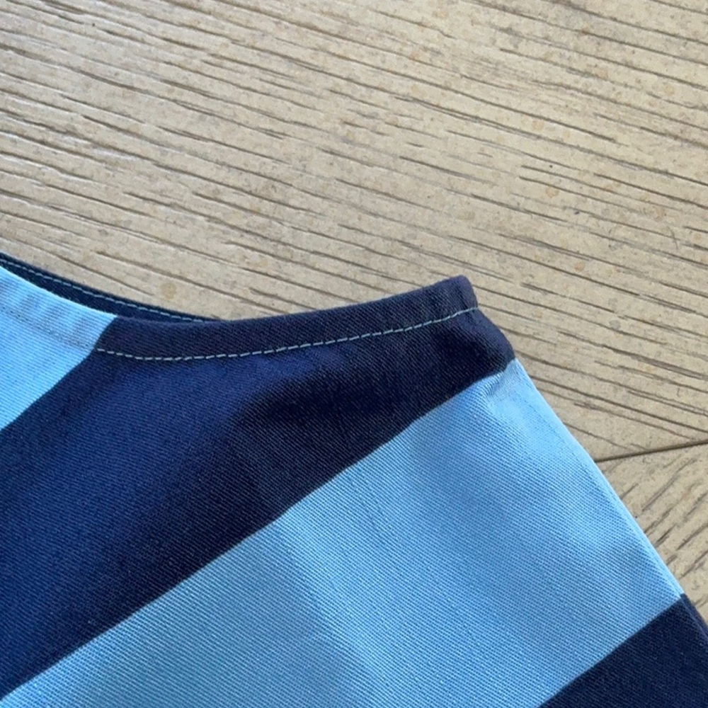 Sail to Sable Navy and Light Blue Striped Sleeveless Dress - Picture 10 of 10